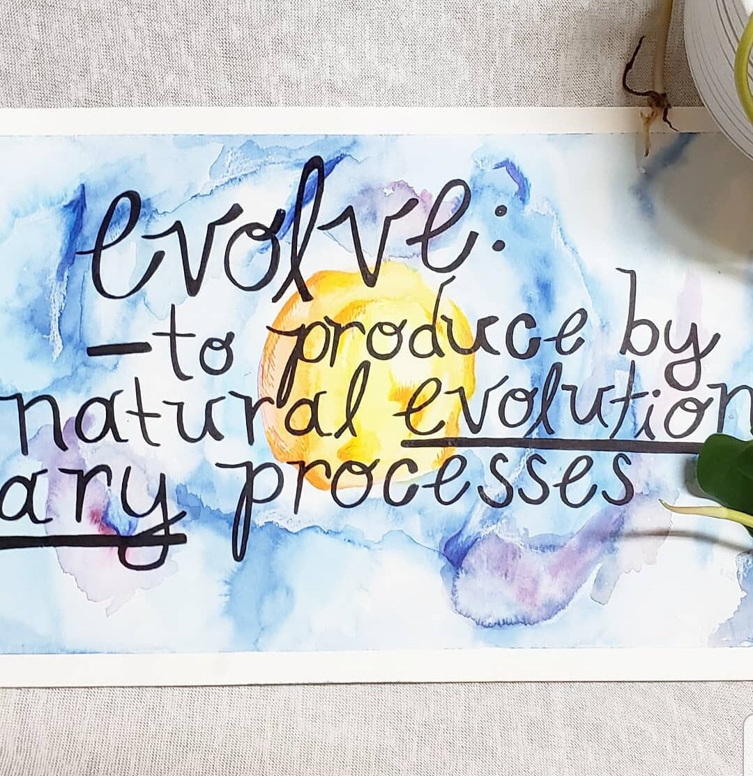 Evolution Watercolor Etsy