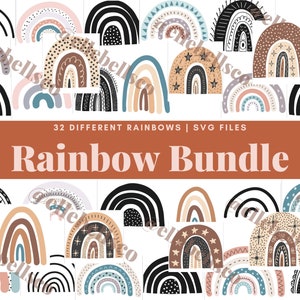 Rainbow SVG Bundle | Rainbow Bundle SVG files | SVG files for cricut | rainbows svg file | boho rainbow svg | svg boho | rainbows svg