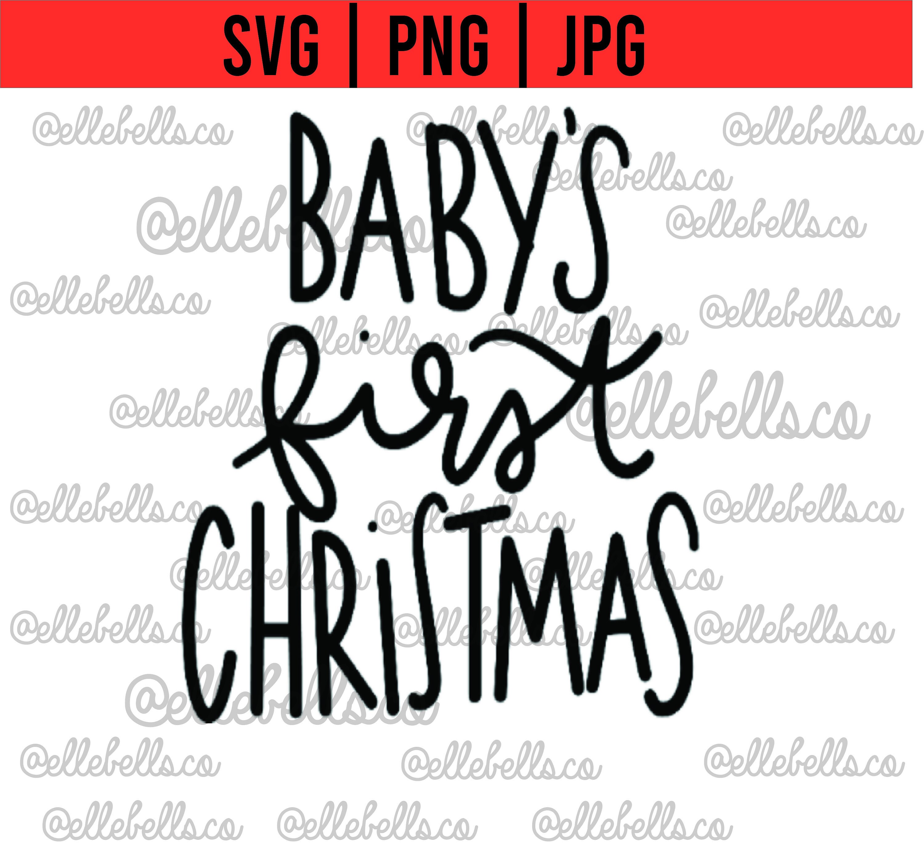 Babys First Christmas SVG File Christmas SVG Svg Xmas Etsy