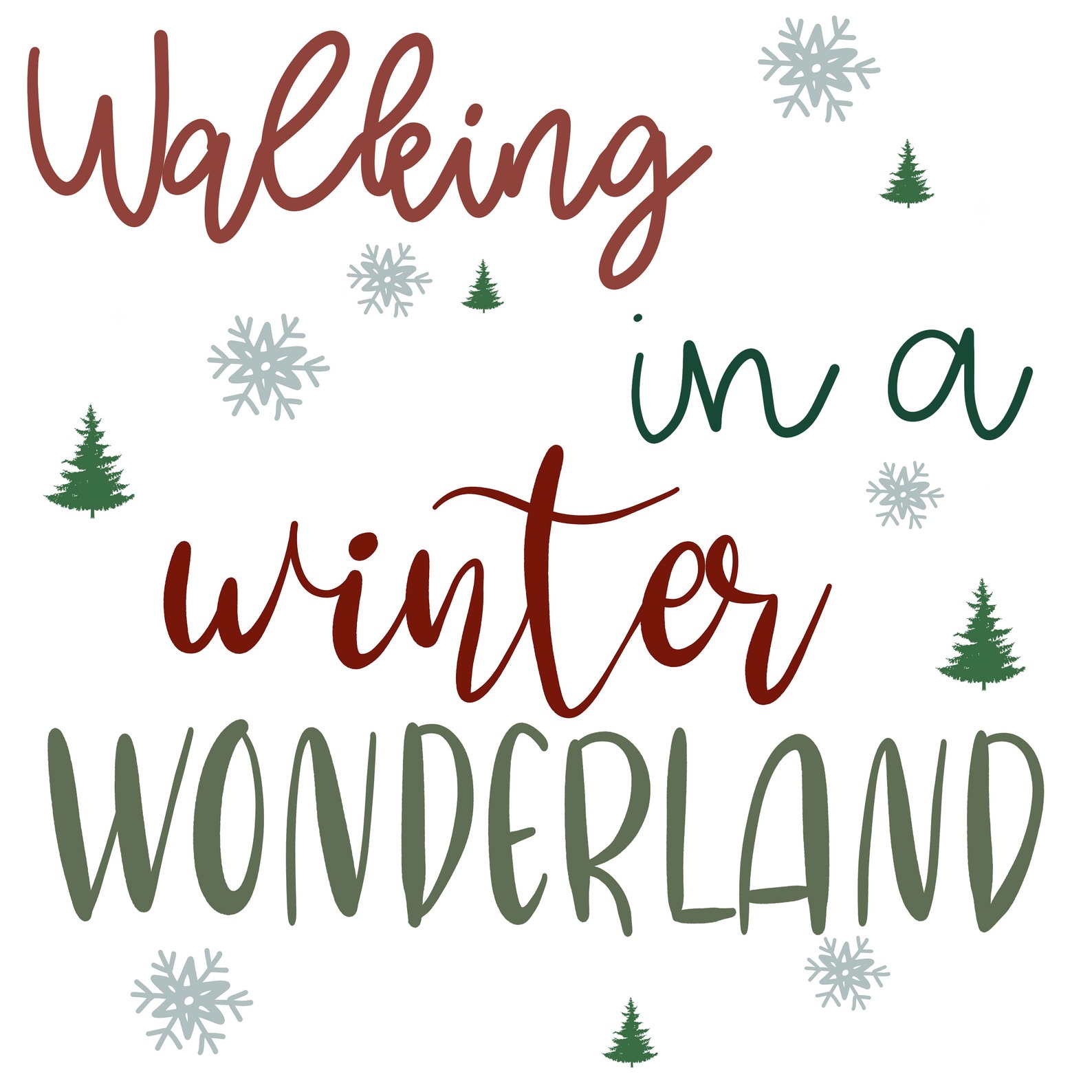 Walking in a Winter Wonderland SVG Winter Svg Christmas Etsy