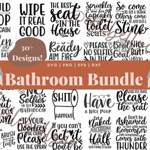 Bathroom SVG Bundle | Bathroom Bundle SVG files | SVG files for cricut | bathroom svg file | bath svg | svg mom | toilet paper svg |
