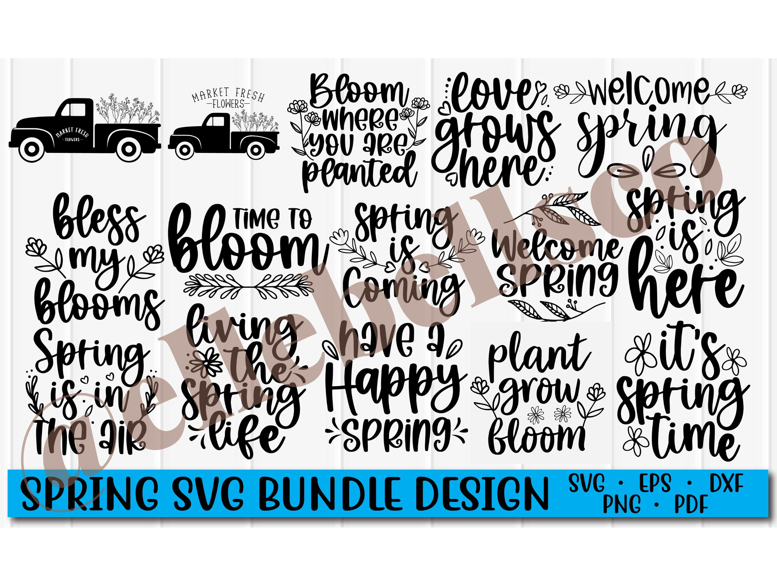 Spring SVG Bundle Spring SVG Files SVG Files for Cricut | Etsy Australia