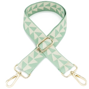 Bag strap SAIRA | mint sand beige, carabiner gold | Shoulder strap for bags | Shoulder strap bag strap shoulder strap interchangeable strap