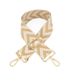 Bag strap THEELA | sand beige cognac light brown mustard, carabiner gold | Shoulder strap for bags | Shoulder strap bag strap shoulder strap