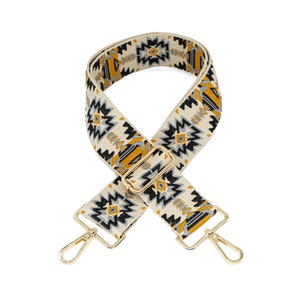 Bag strap INKA | beige mustard blue black, with gold carabiner | wide shoulder strap for bags | bag strap shoulder strap