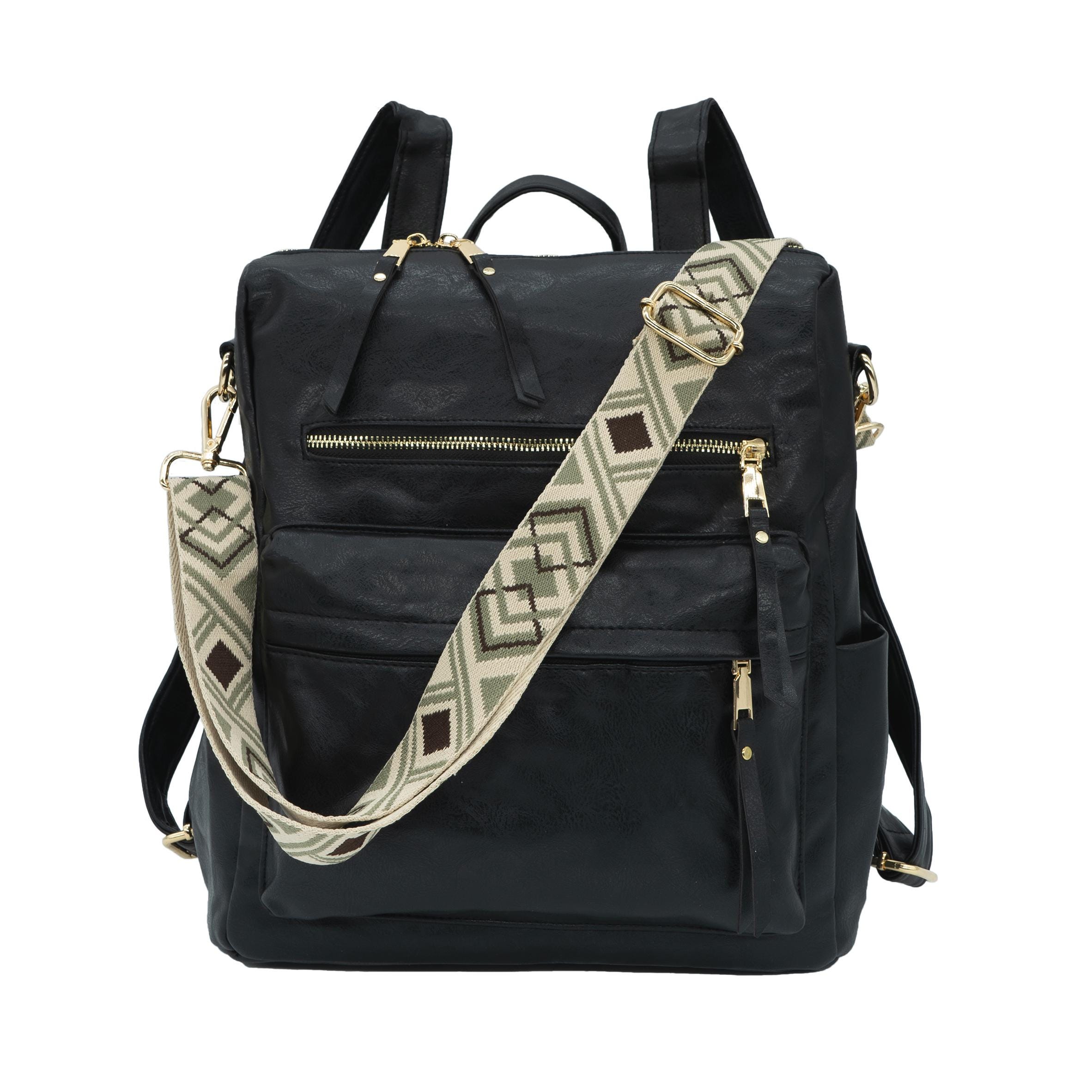 Backpack 2 in-1 Jute Backpack Set – Backpack + Convertible Backpack/Purse Convertible Rattan Backpack Purse for Women | Miztique – MMS  main image 3
