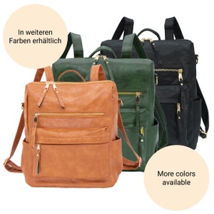 Backpack Backpack Bag Women's 2-in-1 Backpack Handbag Convertible Totepack Shoulder strap to choose from Imitation leather olive dark green image 10