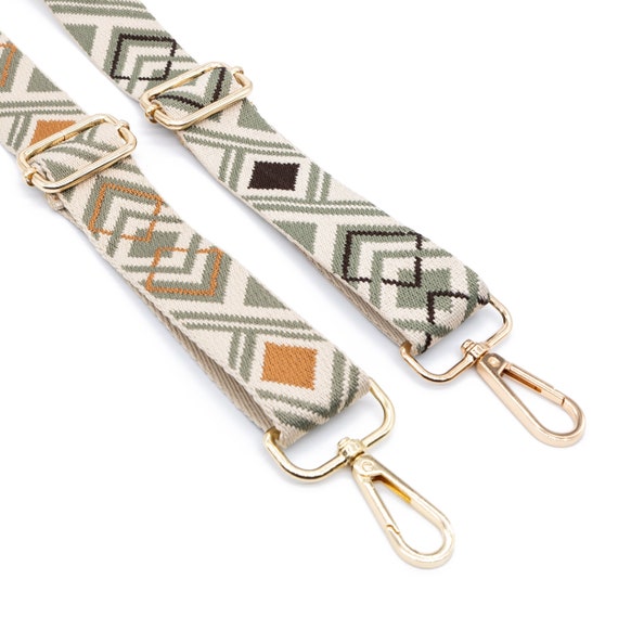 Bag Strap TIVRA Beige Sage Cognac/dark Brown Carabiner in Gold, Silver or  Dark Gray Shoulder Straps/shoulder Straps for Bags 