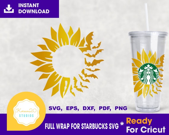 Download Sunflower Starbucks Cup Wrap Svg Svg Diy Projects Sunflower Etsy