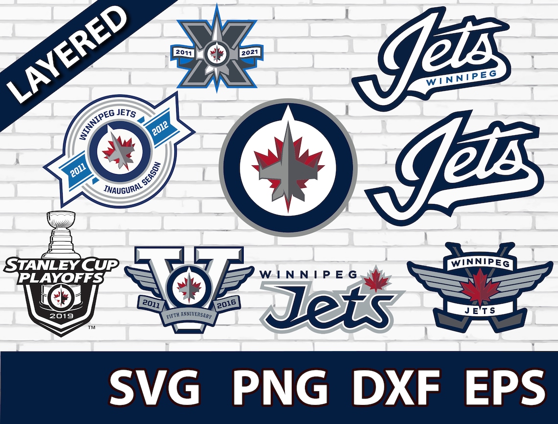 Winnipeg Jets Logo Bundle SVG Sport Team Logo Hockey Team Etsy