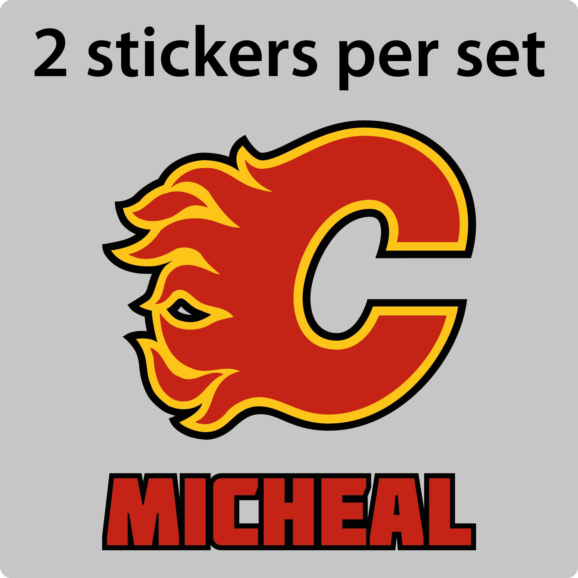 Calgary hockey custom name Wall Decal national hockey league Etsy