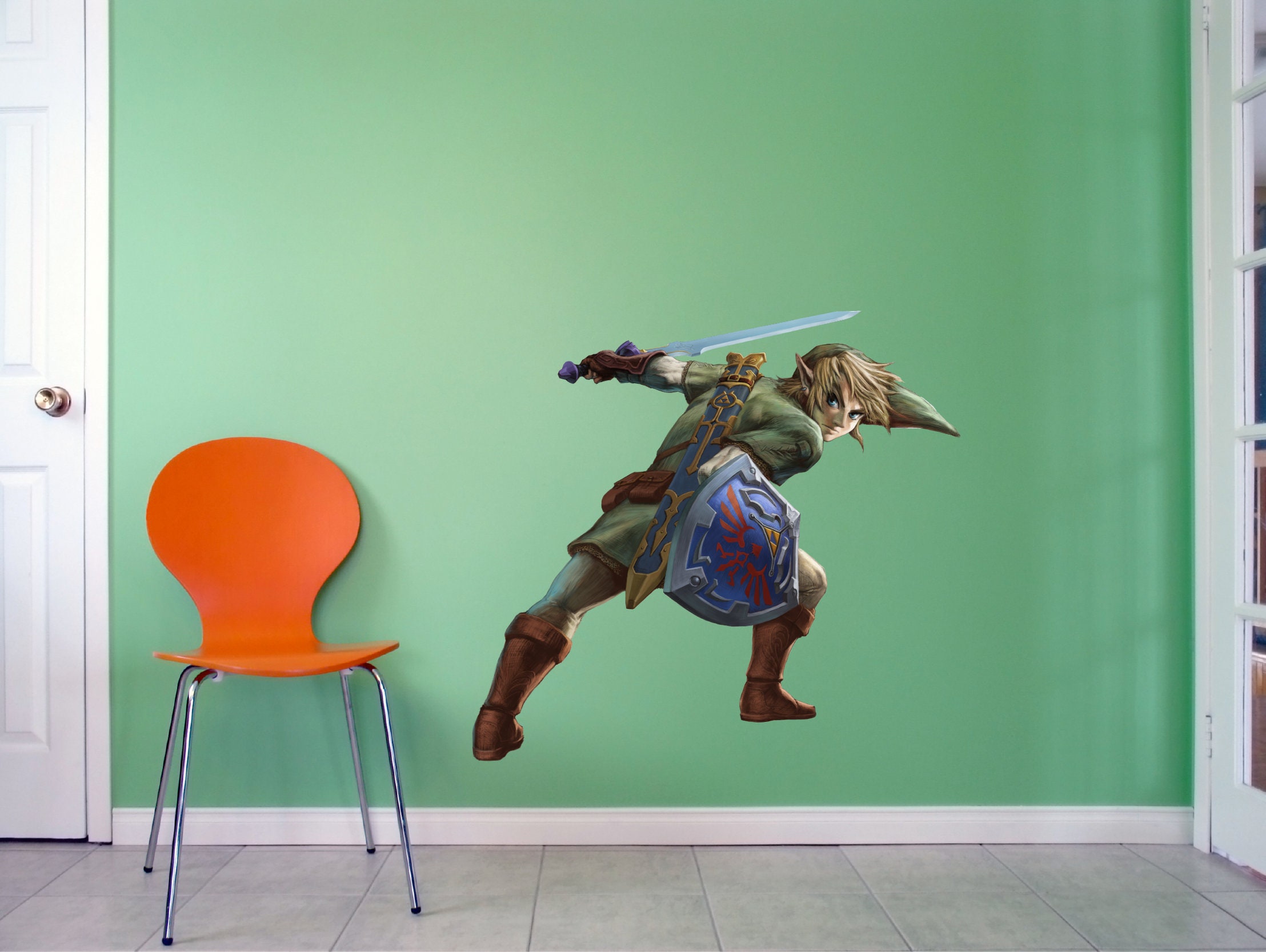 Zelda Video Games Wall Decal sticker Kids room Design Zelda Etsy