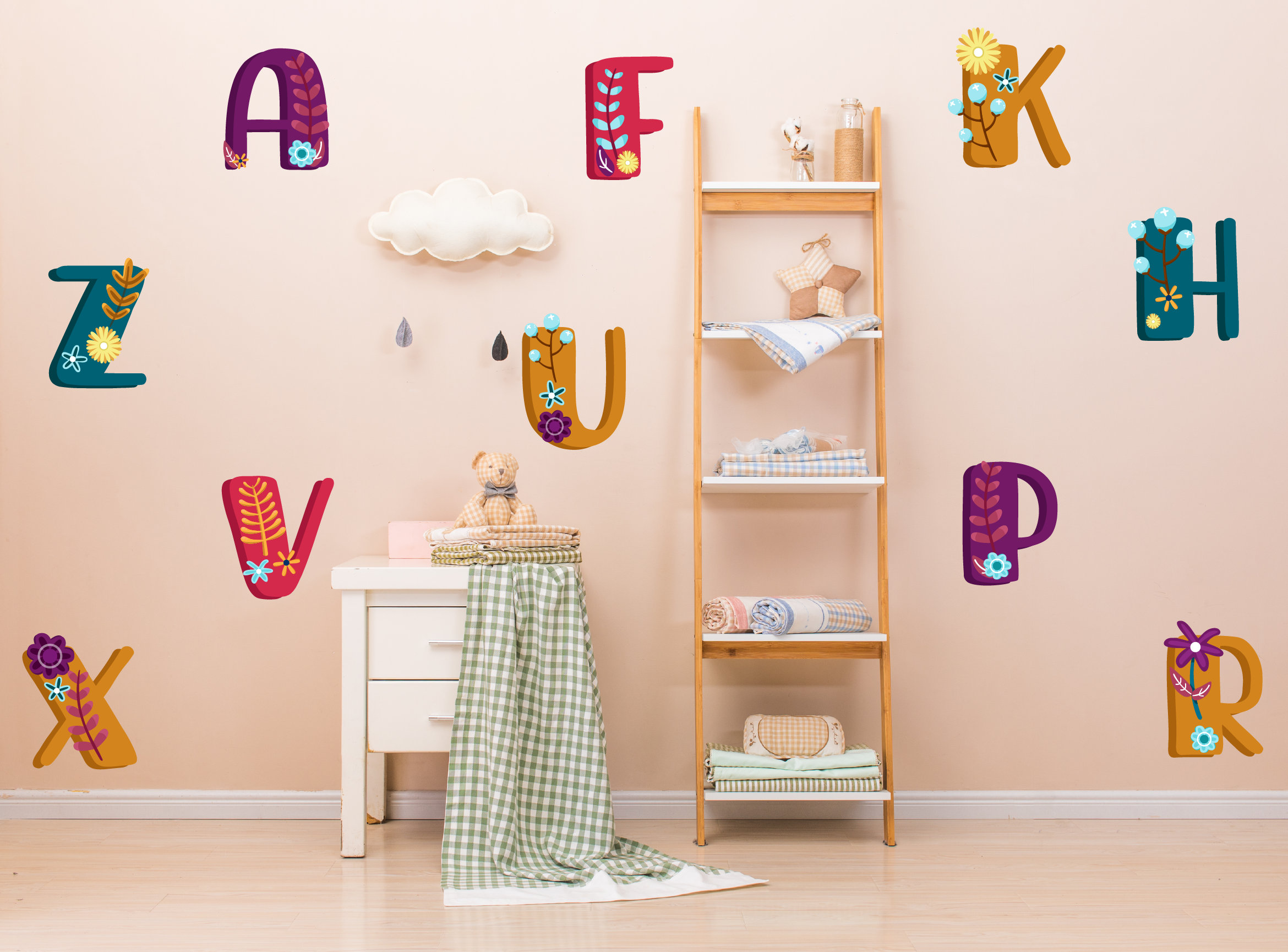 Alphabet Wall Decals stickers letter wall stickers ABC Wall Etsy