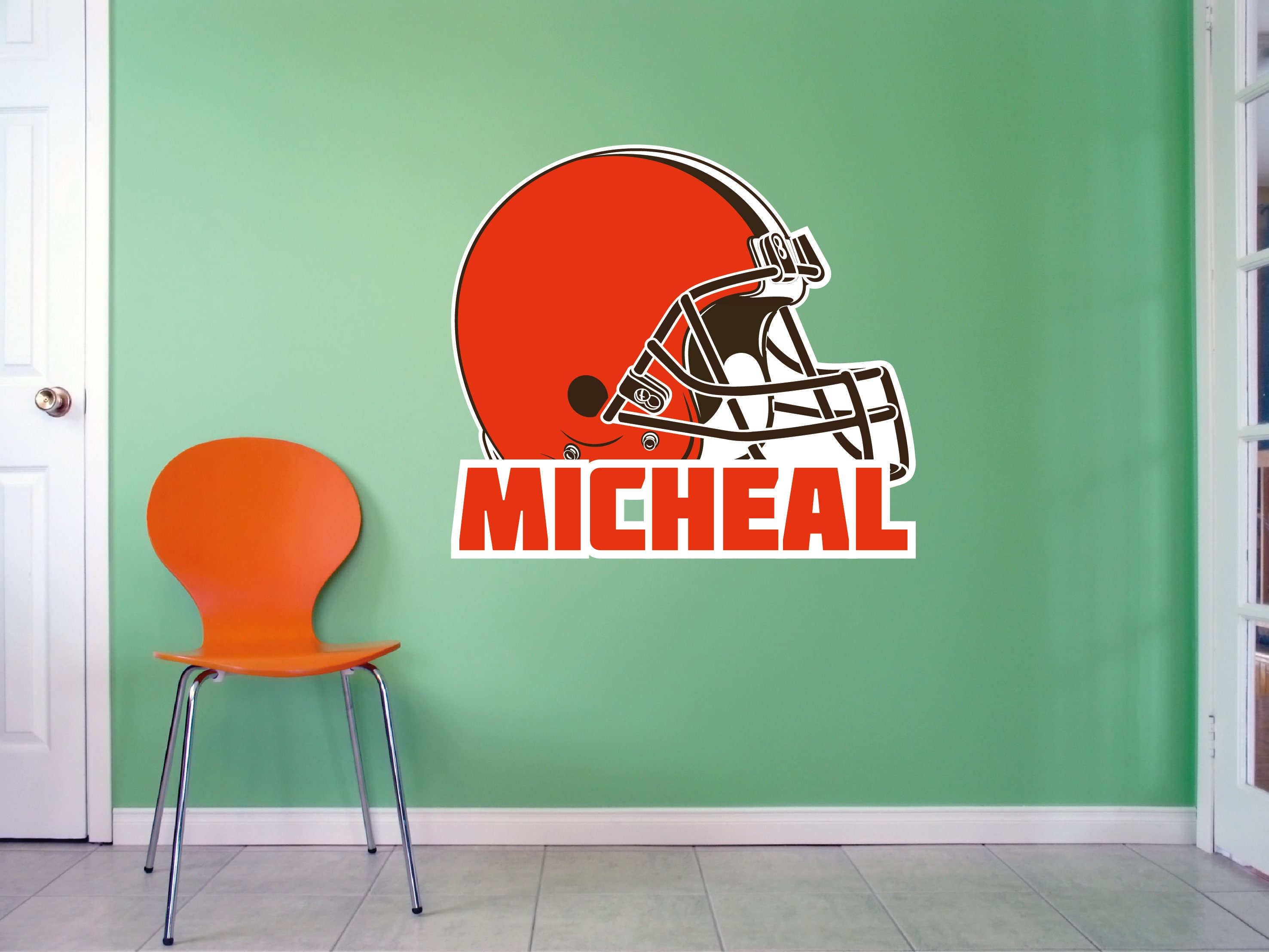 Cleveland Browns custom name Wall Decal american football Etsy