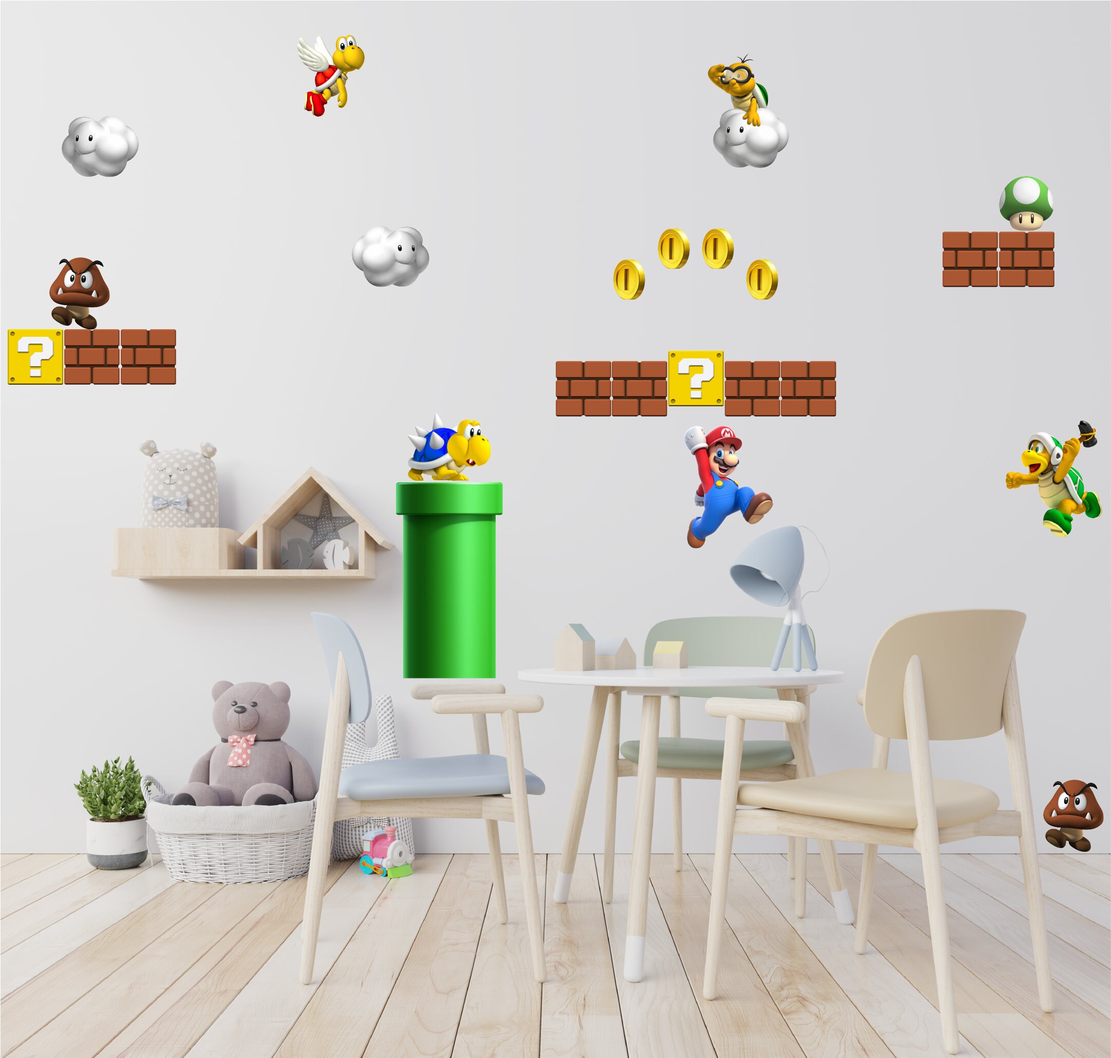 Vintage Video Game wall decal game room wall sticker Mario Etsy