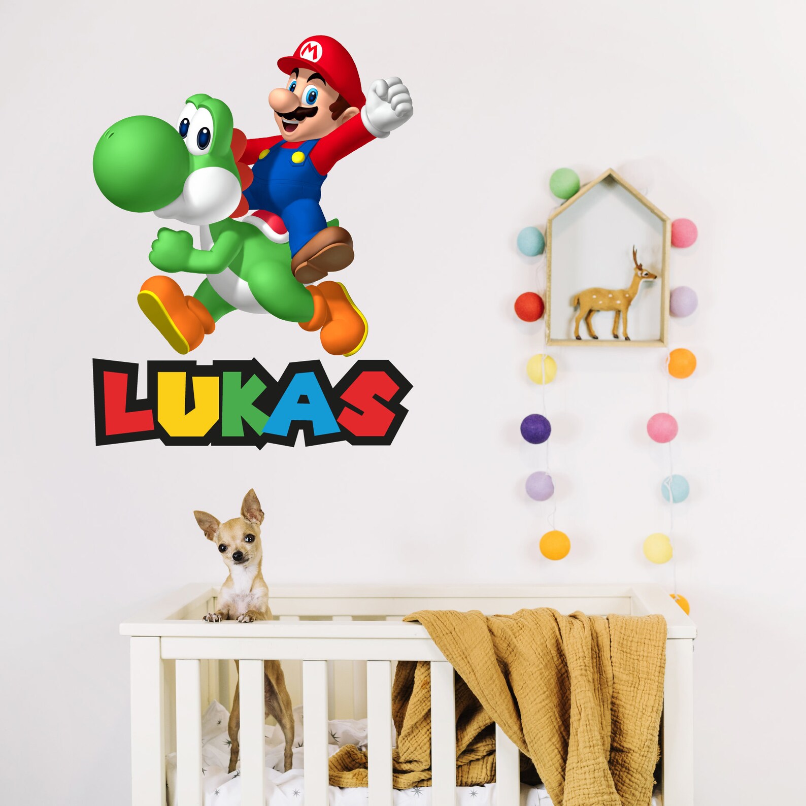 Super Mario Customized Custom Name Wall decal sticker Video Etsy