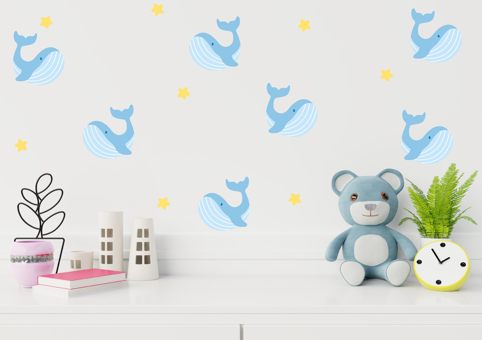 Whale Wall Decal Nursery Wall Sticker Whale Wall Decal for Etsy