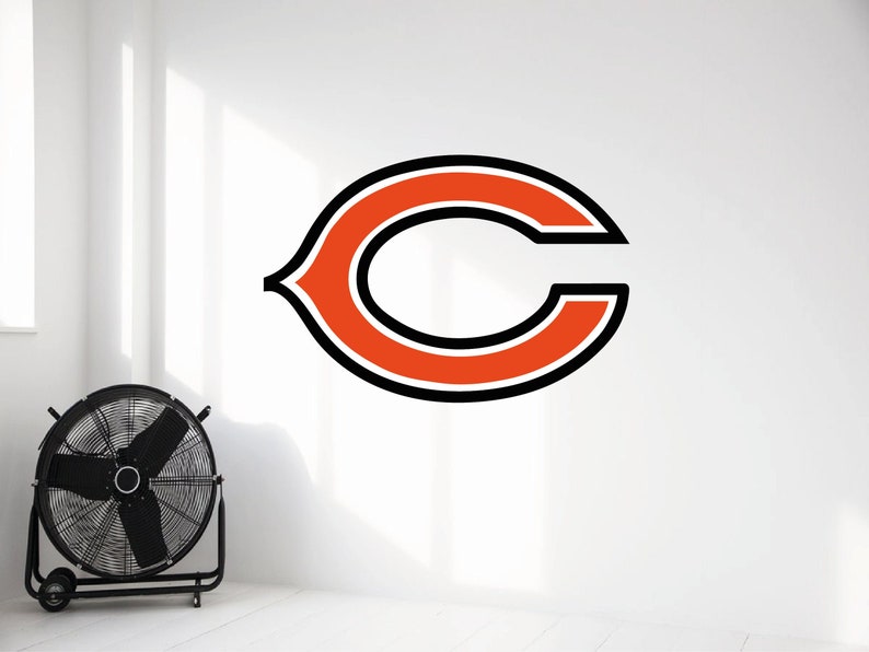 Chicago Bears Logo Wall Decal NFL Wall Decal sticker american Etsy