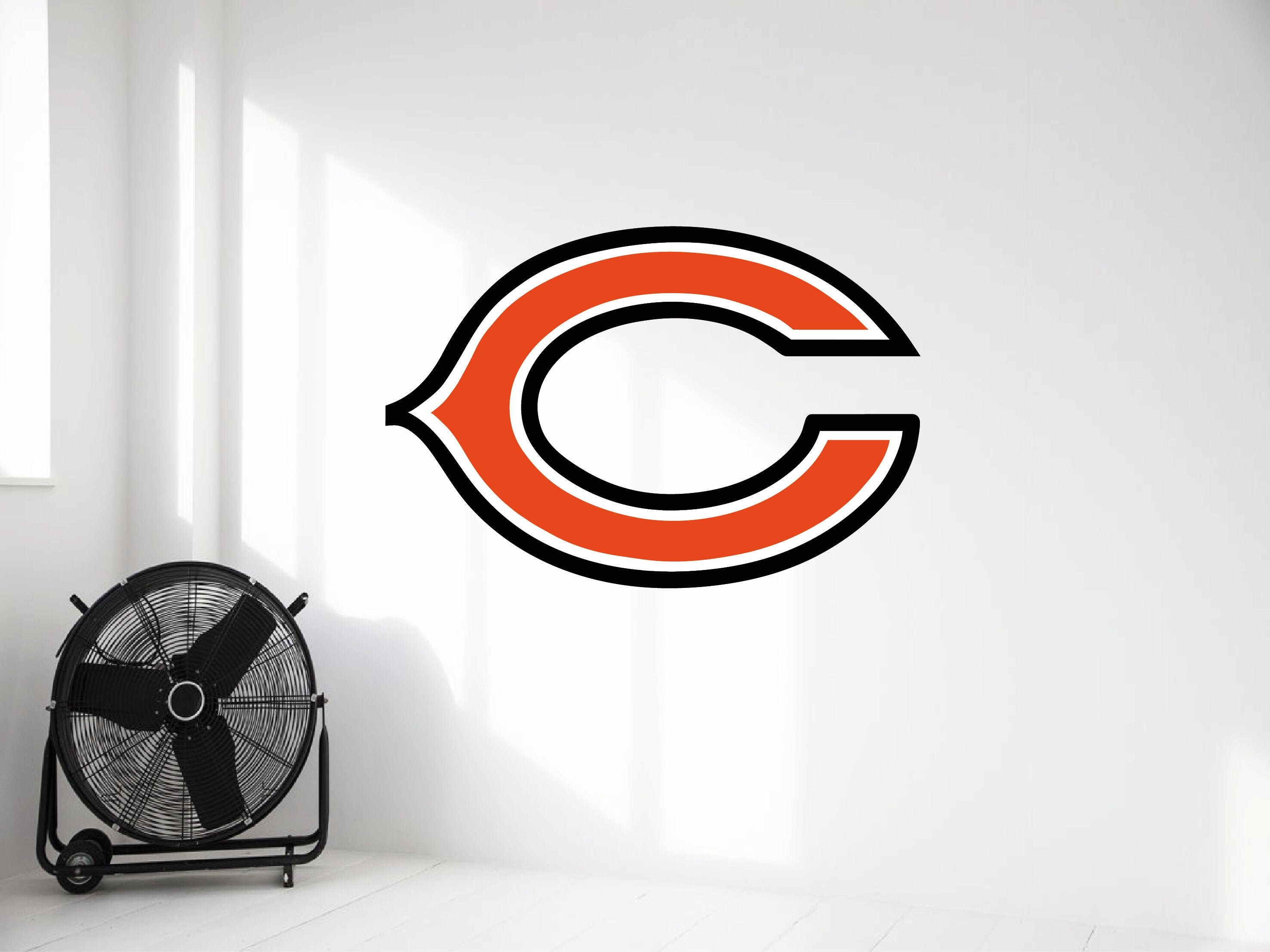 Chicago Bears Logo Wall Decal NFL Wall Decal sticker american Etsy