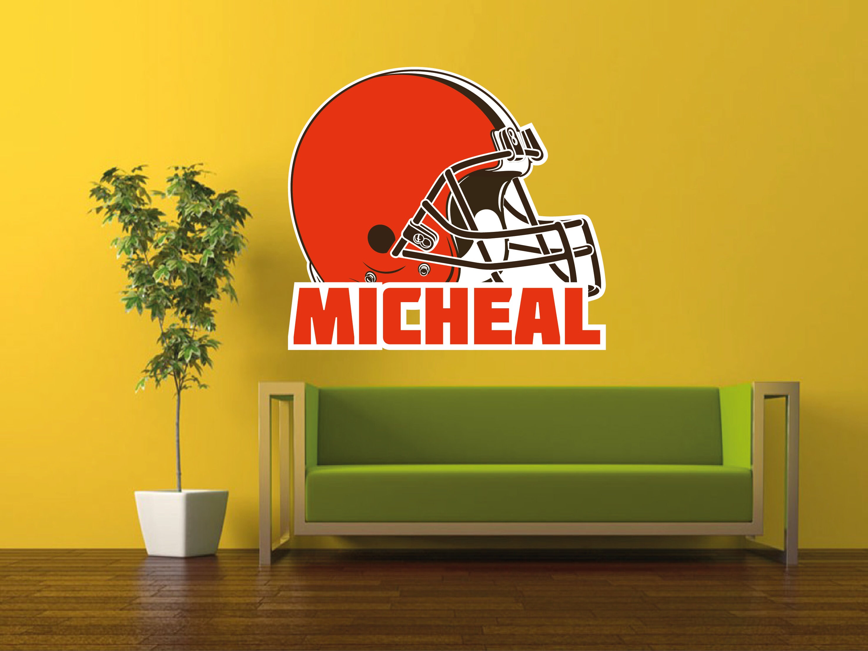 Cleveland Browns custom name Wall Decal american football Etsy