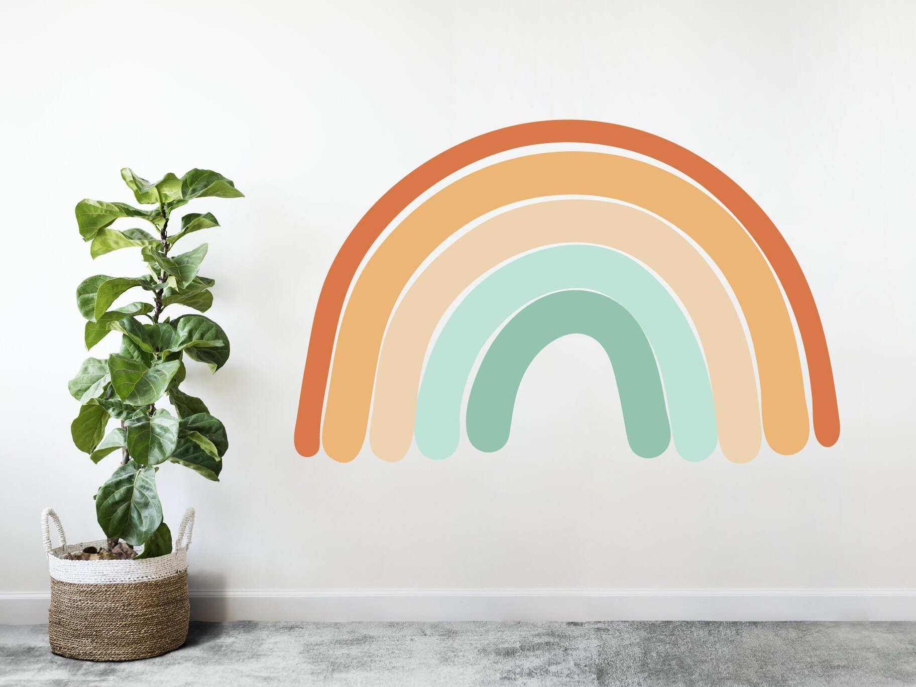 Boho Rainbow wall decal sticker nursery Rainbow wall decor Etsy