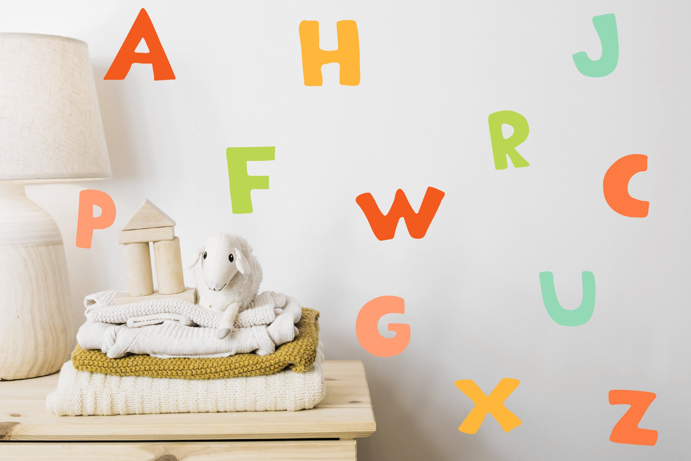 Alphabet Wall Decals stickers letter wall stickers ABC Wall Etsy