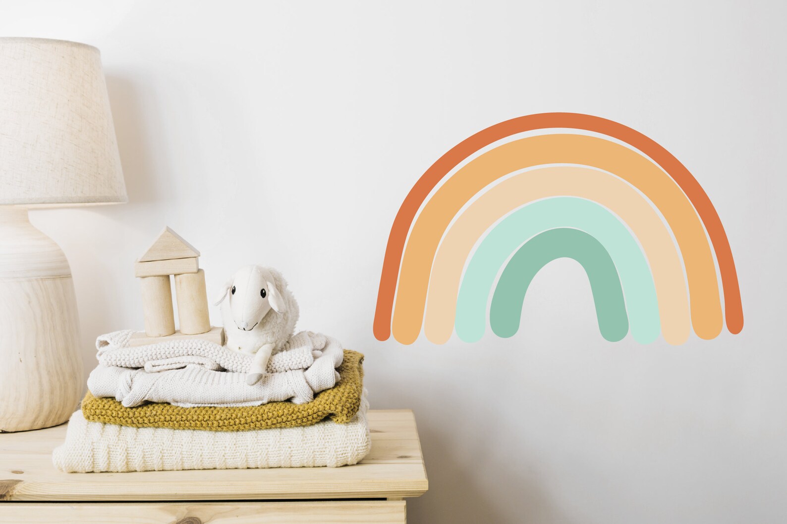 Boho Rainbow wall decal sticker nursery Rainbow wall decor Etsy