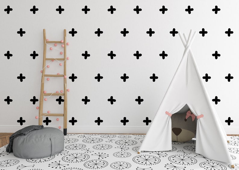 Plus Sign Wall Decals Geometric Wall Art Farmhouse Decor Etsy