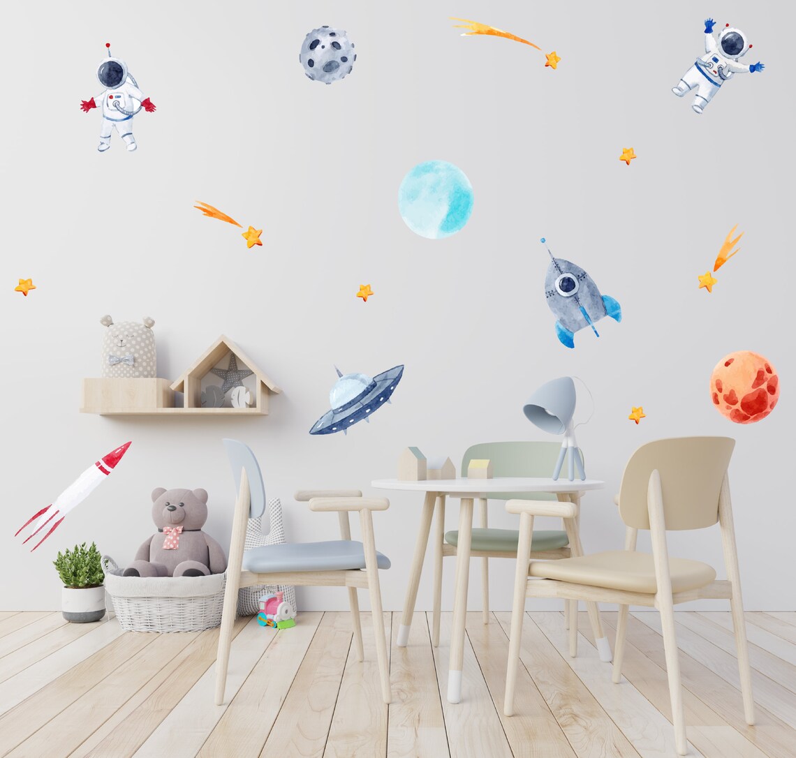 Space wall sticker wall sticker stars wall sticker Etsy