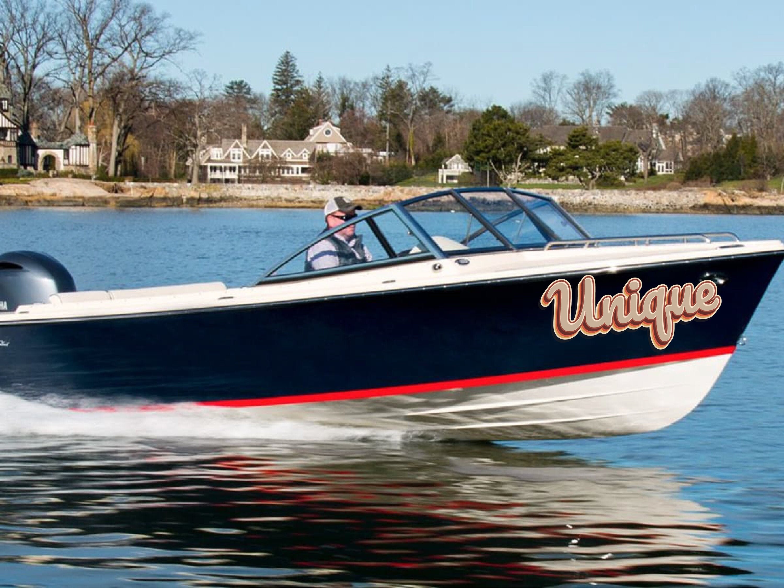 Personalized Boat name Vinyl Decal Sticker Personalized Etsy