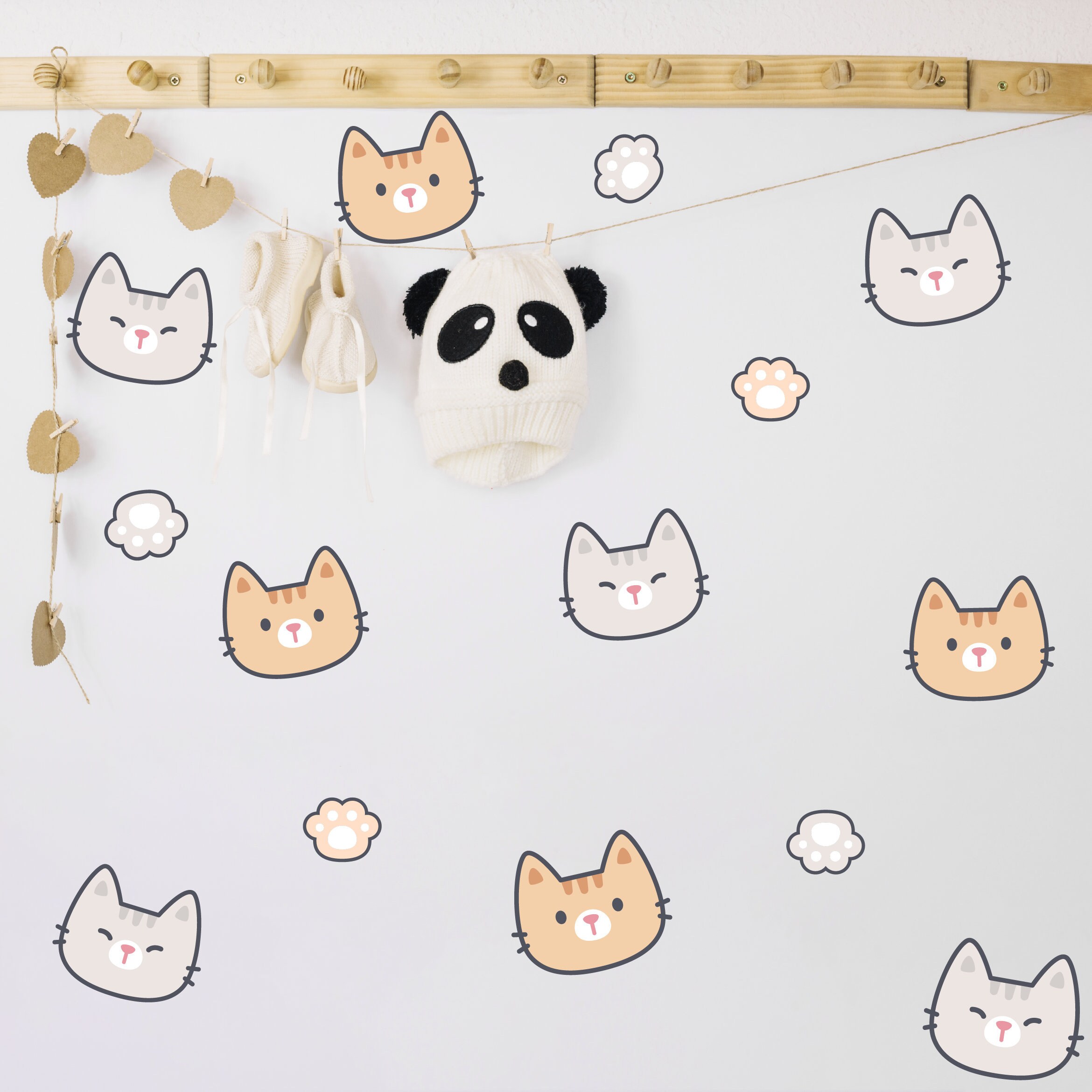Cat wall sticker Kitty wall decor for baby room decoration Etsy