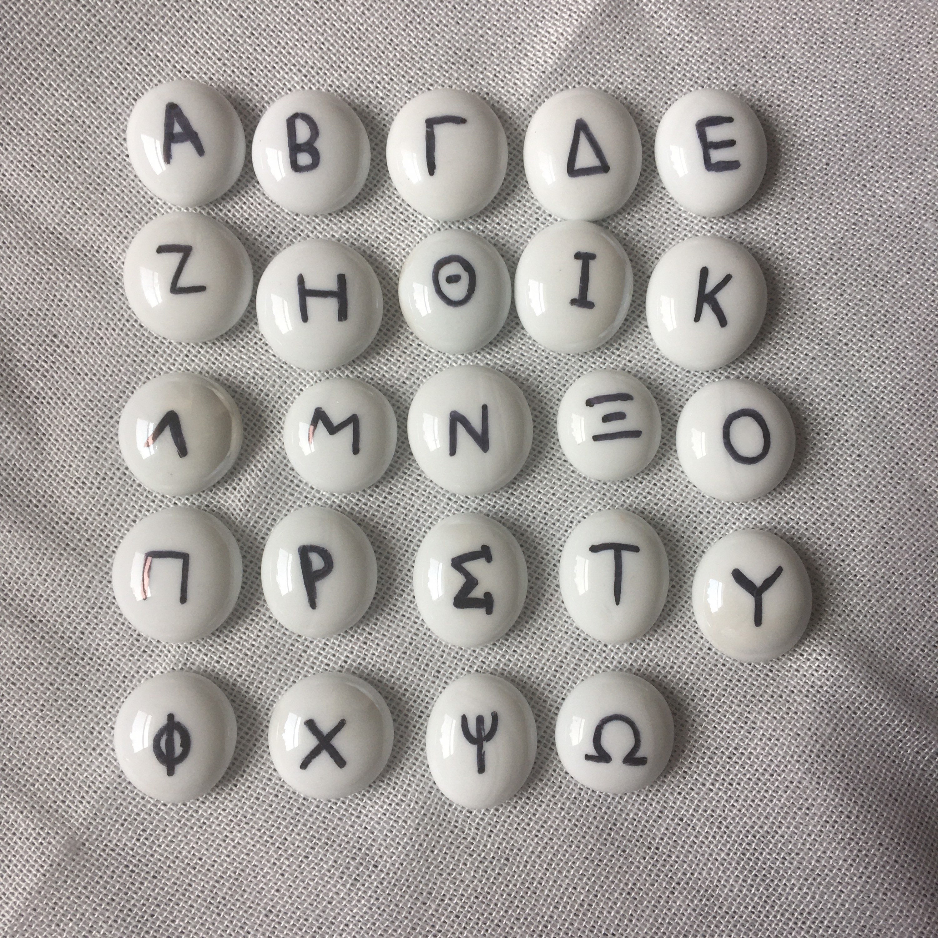 Greek Alphabet Oracle Stones Handmade Now with Sealant Etsy
