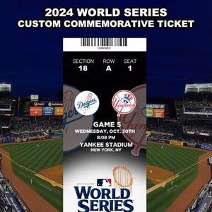 World Series 2024 - Beliebiges Spiel - Individuell angefertigte Gedenkkarte