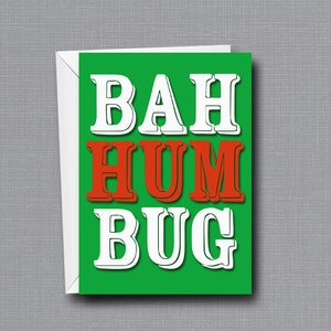 Bah Humbug - Christmas Card - Funny