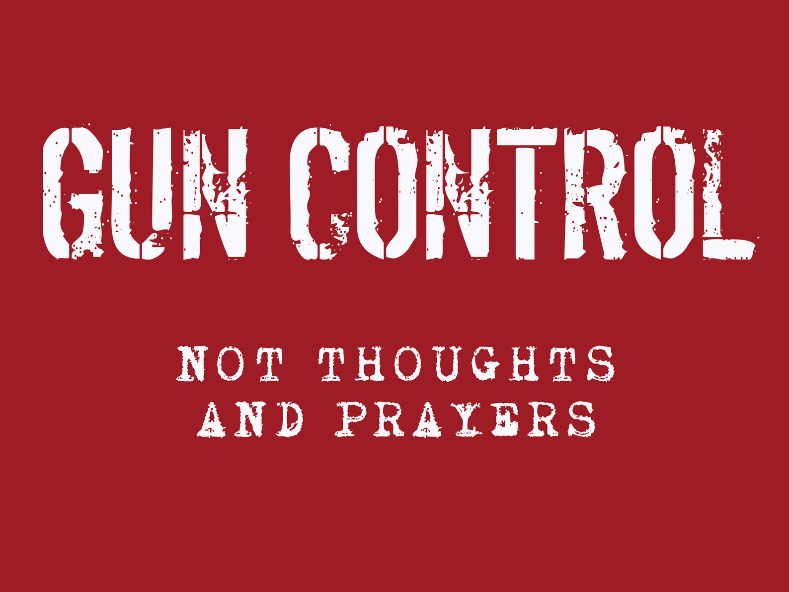 Gun Control Not Thoughts and Prayers Yard Sign Double Etsy