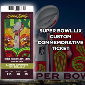 Super Bowl LIX - Individuell angefertigte Gedenkkarte