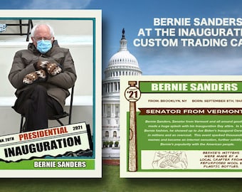 Bernie Sanders - Inaugurazione - Carta collezionabile personalizzata