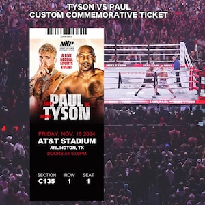 Tyson vs. Paul - Individuell angefertigte Gedenkkarte