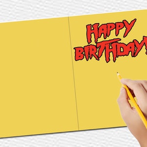 Hulk Hogan Birthday Card - Etsy