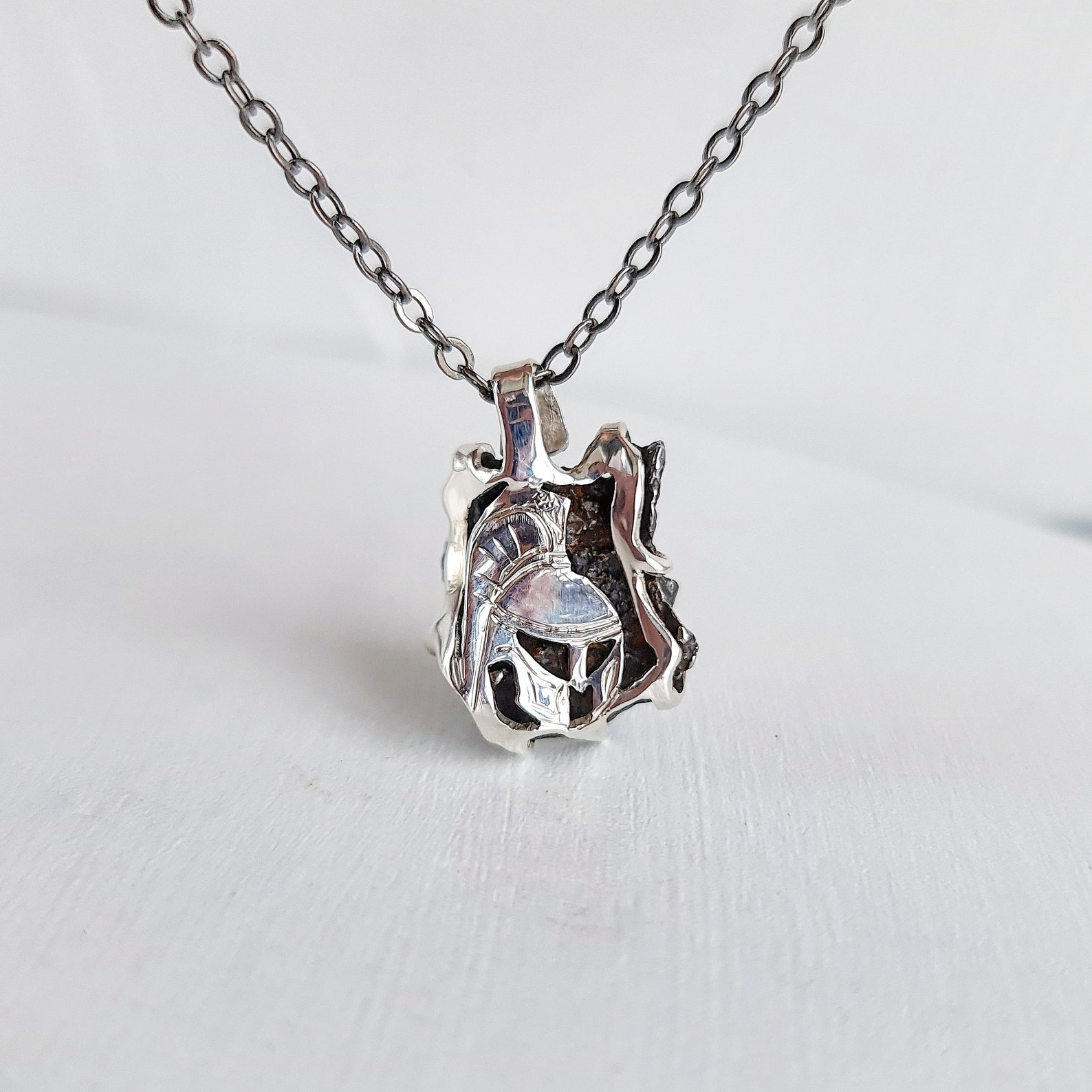 Mens Necklace Meteorite Pendant Unisex Gift Meteorite Jewelry Etsy