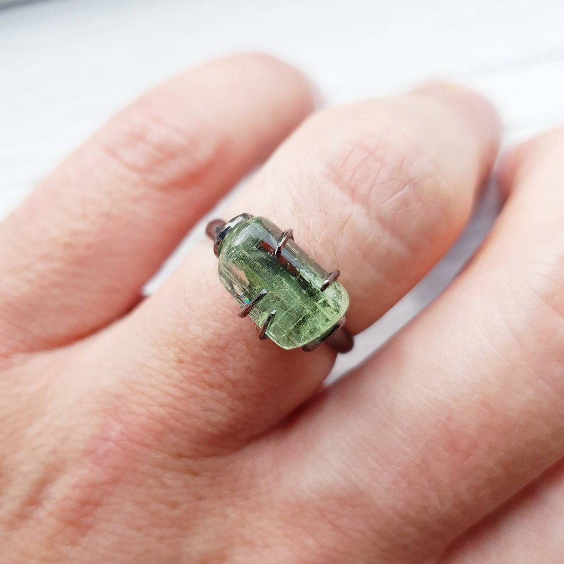 Aquamarine Ring Mens Statement Adjustable Ring Aquamarine Etsy