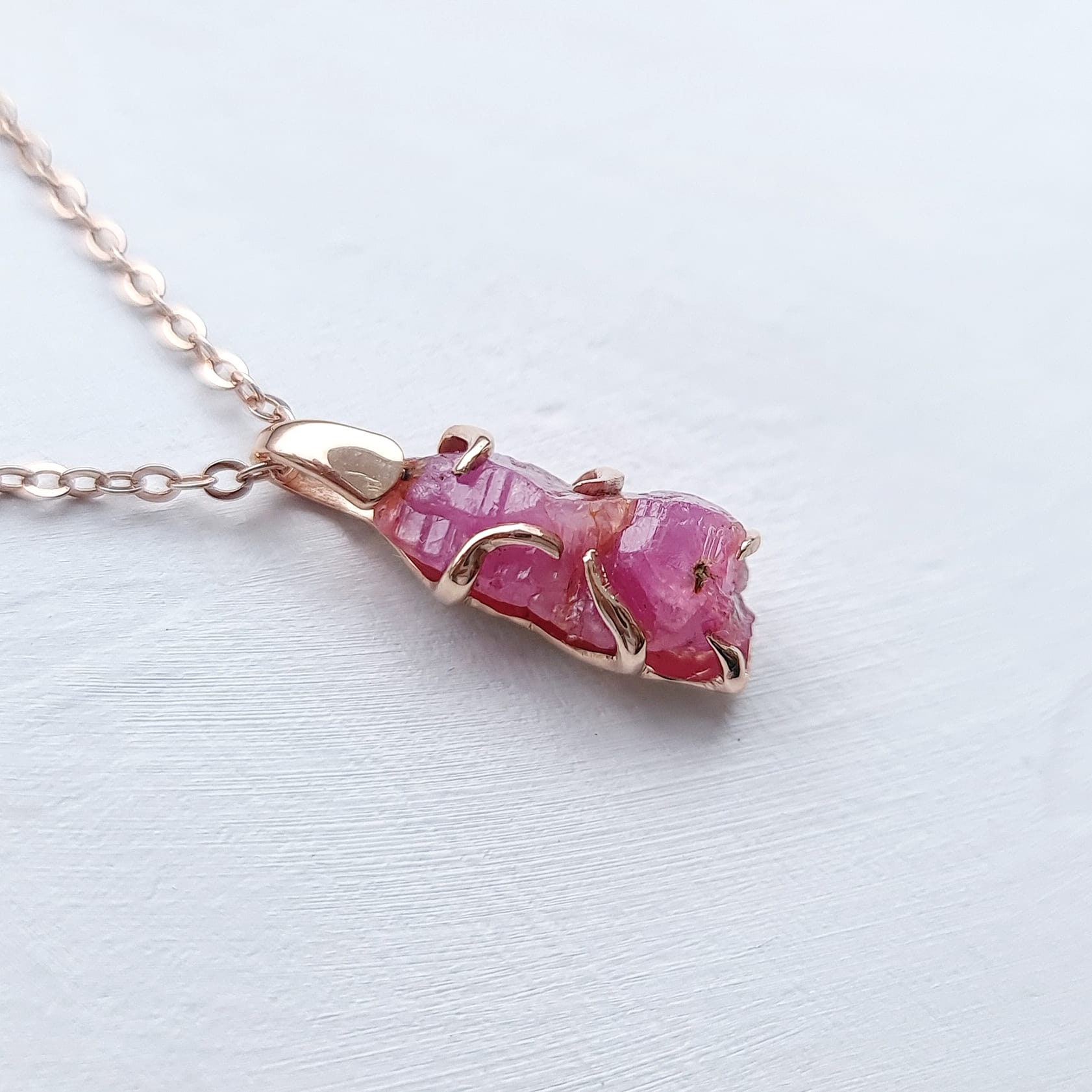 Mens Necklace Ruby Pendant Raw Ruby Jewelry Mens Jewelry Goths Etsy