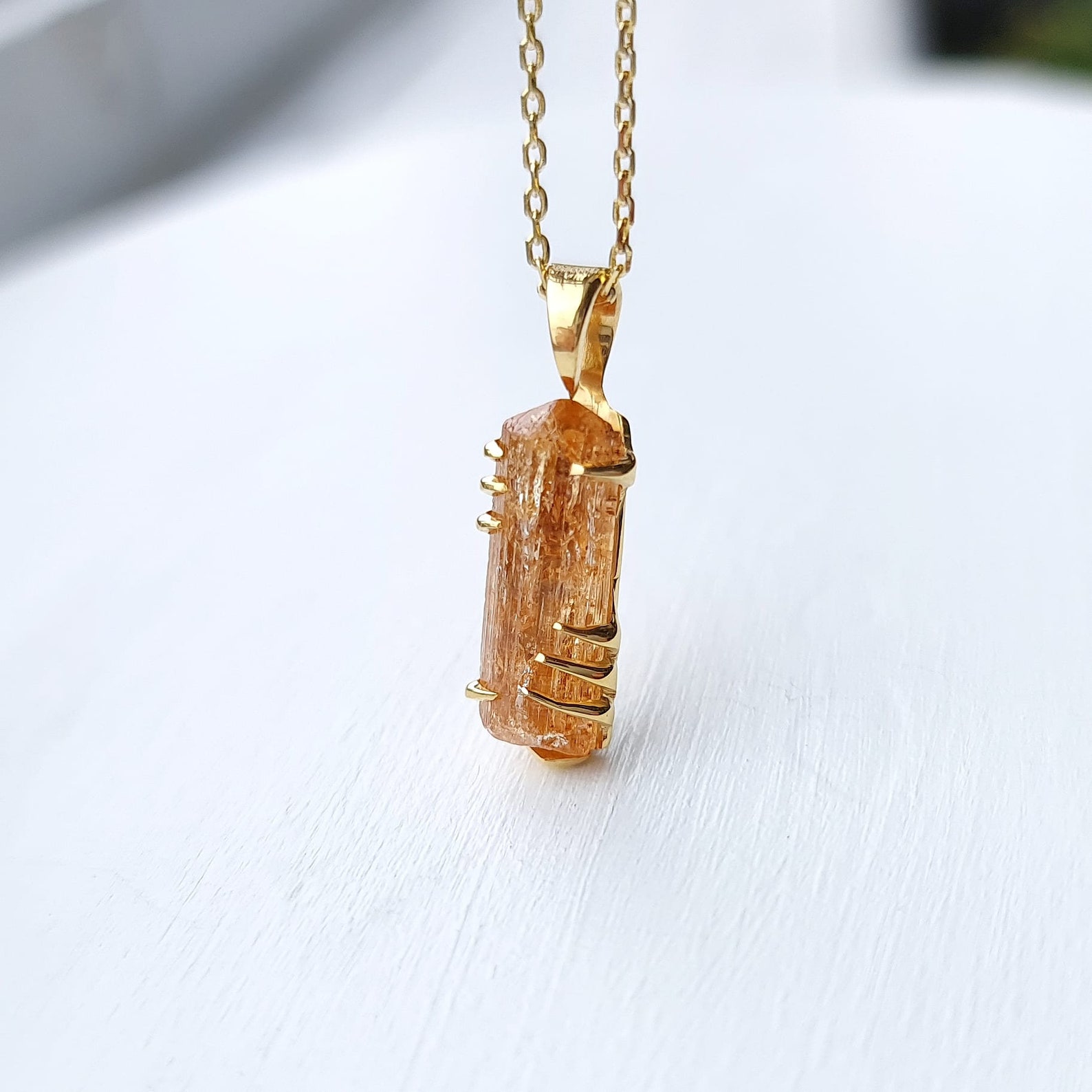 Mens Necklace Topaz Imperial Pendant November Birthstone | Etsy