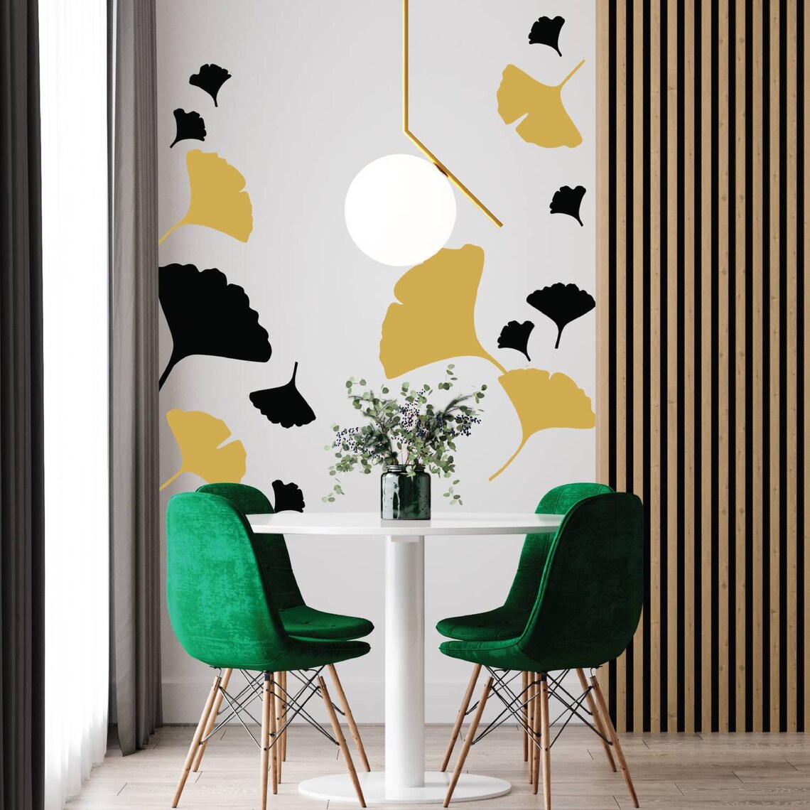 Ginkgo wall decal autumn home decor greenery stickers Etsy