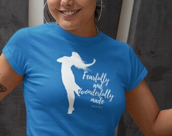 Fearfully & Wonderfully Made Junior Fit Tee, faith based T-Shirt, Christian, Summer shirt, Teen