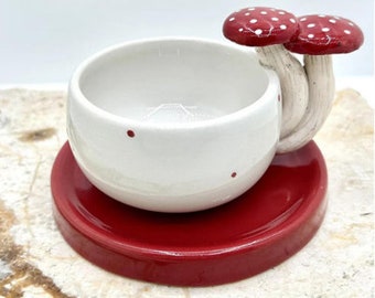 Handmade Mushroom Mug, Handmade ceramic mug, Magic mushroom mug, pottery cups, earthy ceramics, mushroom cup, Unique Gift