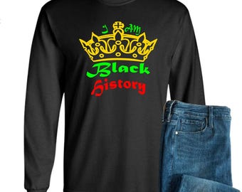 I Am Black History Crowned; Black History Month; BHM Tee Shirt;