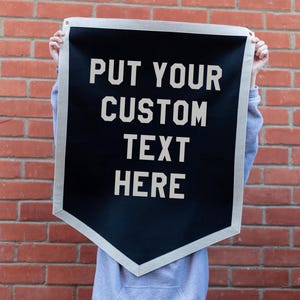 Custom Large 5 Sided Felt Banner | Wall Art | 60cmx80cm | Vinyl Pressed Lettering