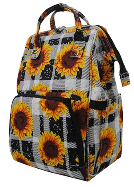sunflower diaper backpack