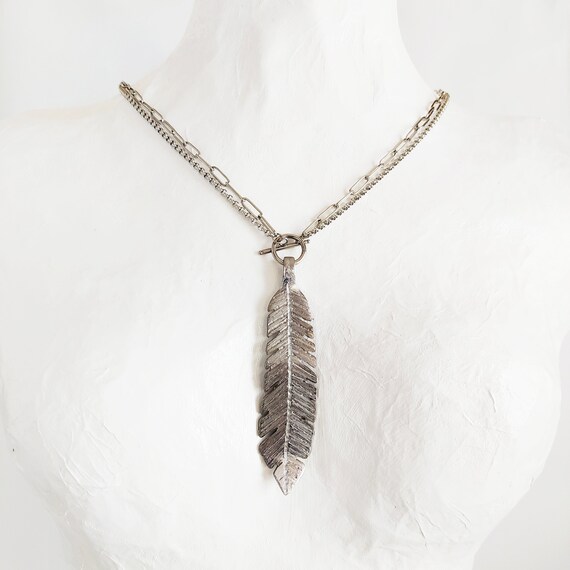 Feather on sale necklace women's